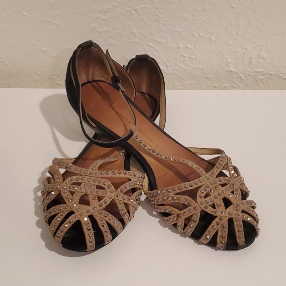 Zara Rhinestone Sandal Flat